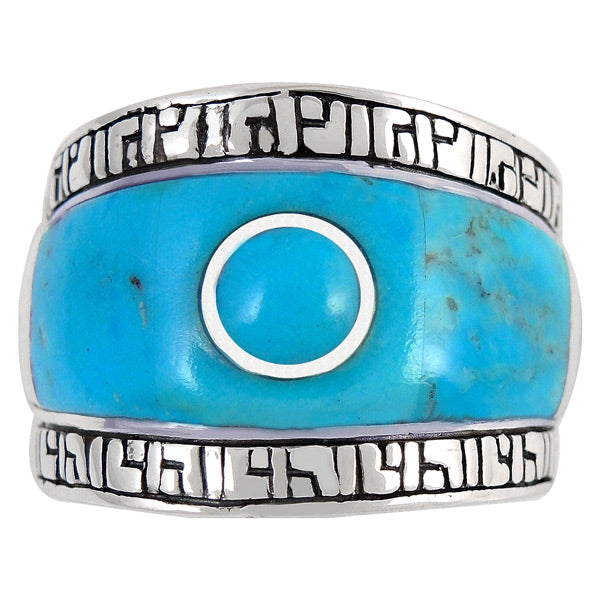 Turquoise Statement Ring Sterling Silver R2391-C75