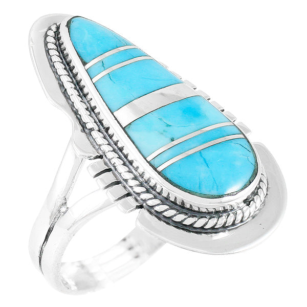 Turquoise Ring Sterling Silver R2404-C75