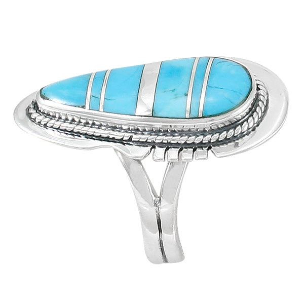 Turquoise Ring Sterling Silver R2404-C75