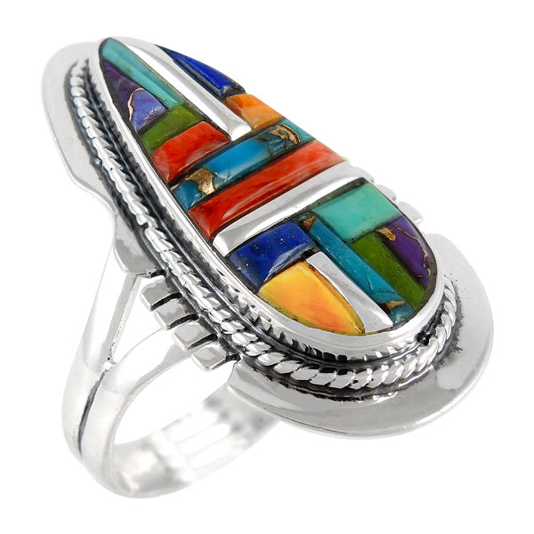 Multicolor Ring Sterling Silver R2404-C51