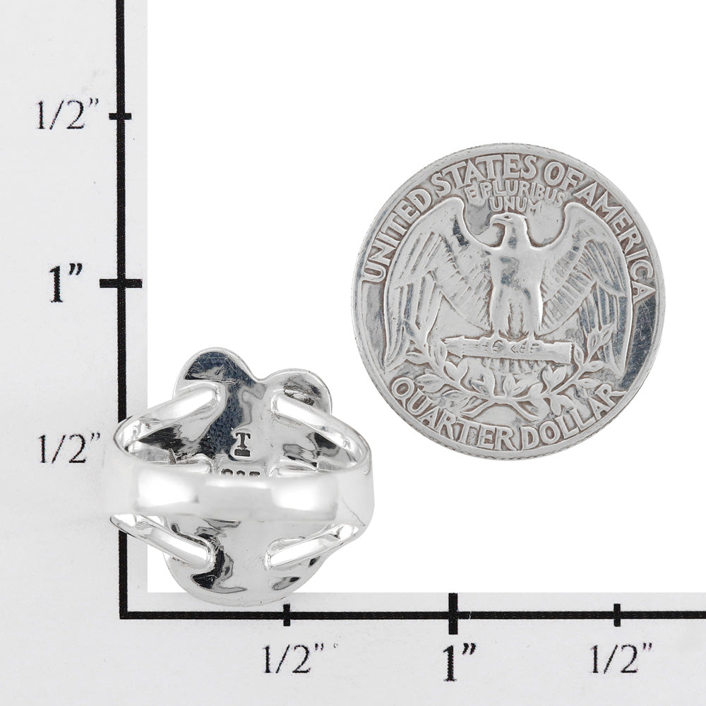FINAL CLEARANCE - Dog Paw Turquoise Ring SilveryCopper™ R2405-LG-SB-C75 (Larger Version)