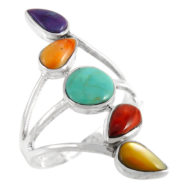 Multicolor Ring Sterling Silver R2406-C71