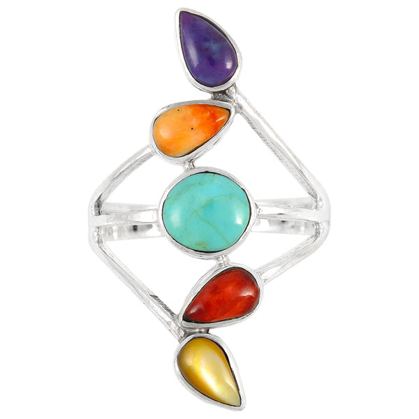 Multicolor Ring Sterling Silver R2406-C71