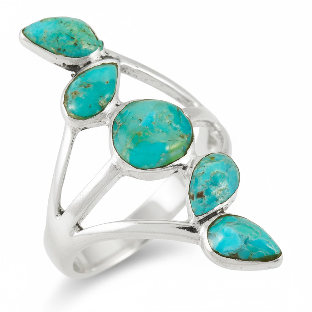 Turquoise Ring Sterling Silver R2406-C75