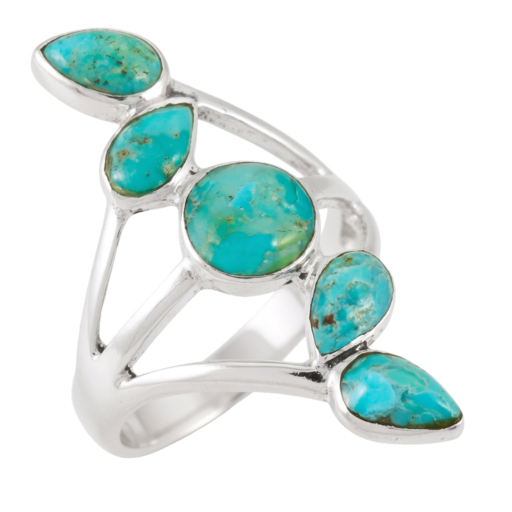 Turquoise Ring Sterling Silver R2406-C75
