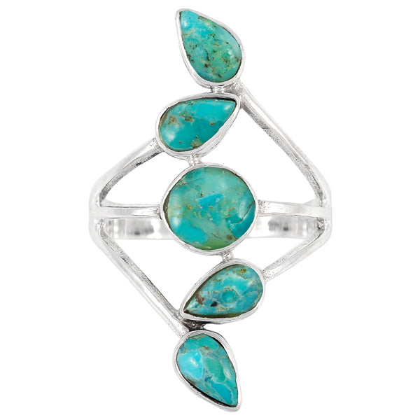 Turquoise Ring Sterling Silver R2406-C75