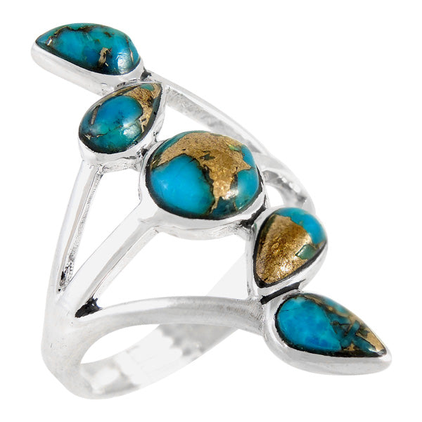 Matrix Turquoise Ring Sterling Silver R2406-C84