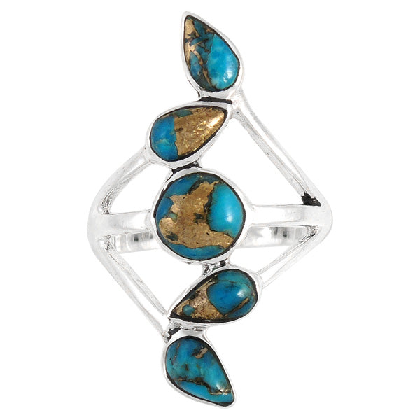 Matrix Turquoise Ring Sterling Silver R2406-C84