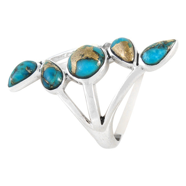 Matrix Turquoise Ring Sterling Silver R2406-C84