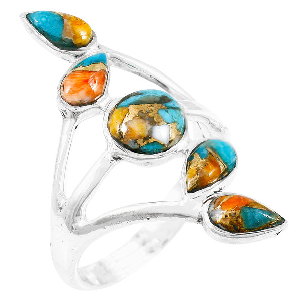 Spiny Turquoise Ring Sterling Silver R2406-C89