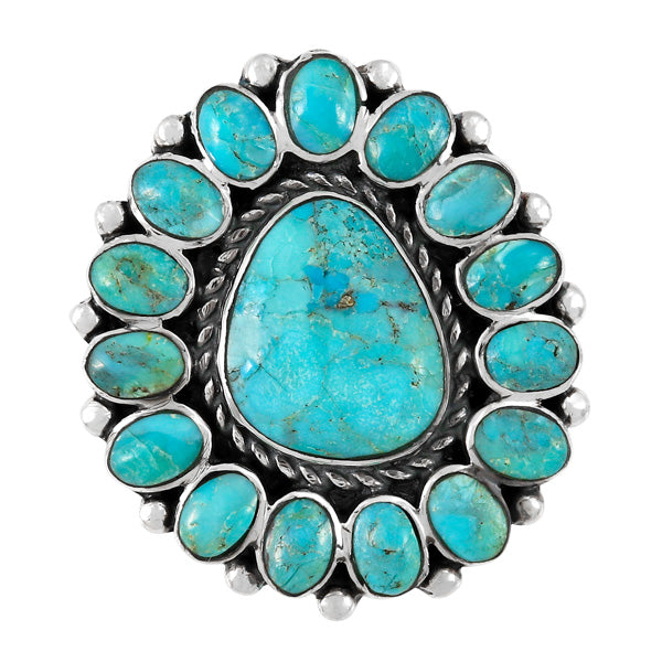 Turquoise Ring Sterling Silver R2407-C75