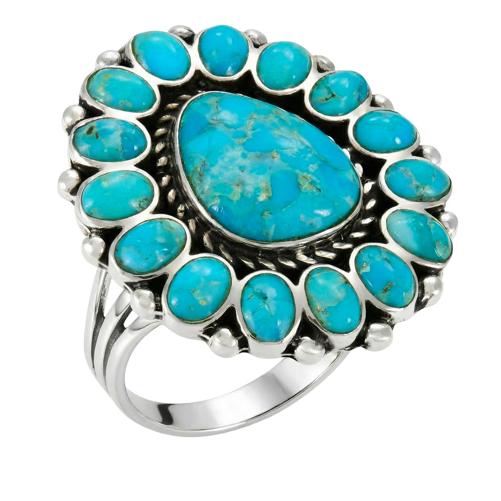 Turquoise Ring Sterling Silver R2407-C75
