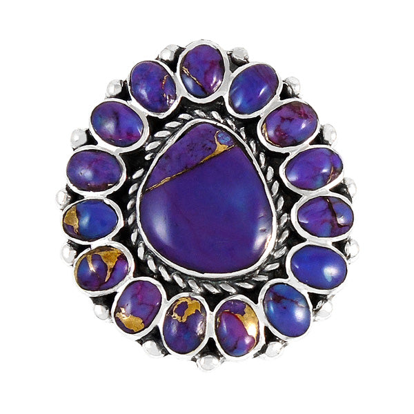 Purple Turquoise Ring Sterling Silver R2407-C77