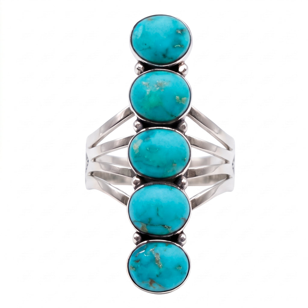 Turquoise Ring Sterling Silver R2408-SM-C75
