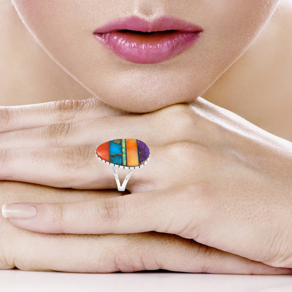 Multicolor Ring Sterling Silver R2411-C00