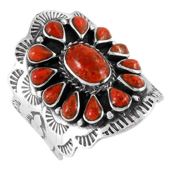 Coral Ring Sterling Silver R2413-C74