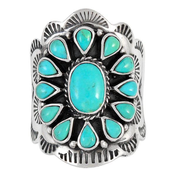 Turquoise Ring Sterling Silver R2413-C75