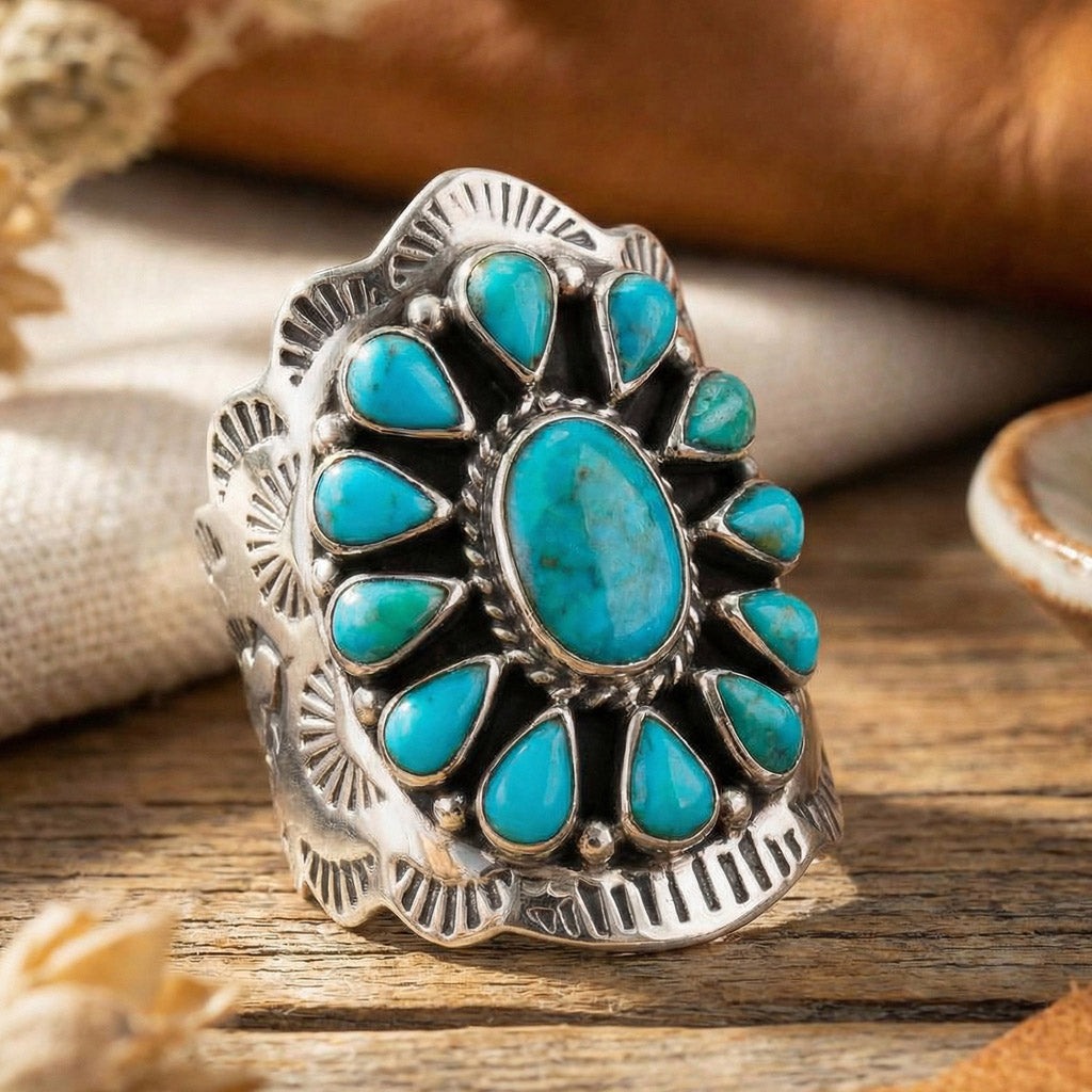 Turquoise Ring SilveryCopper™ R2413-SB-C75