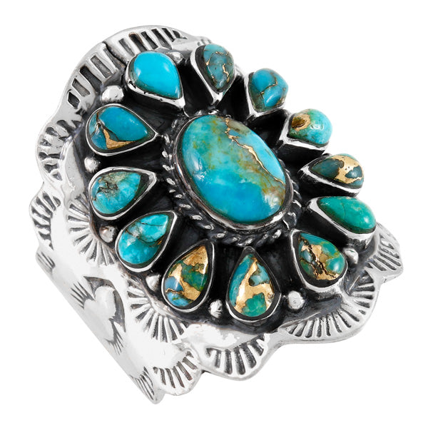 Matrix Turquoise Ring Sterling Silver R2413-C84