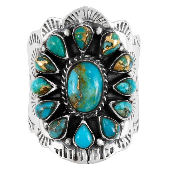 Matrix Turquoise Ring Sterling Silver R2413-C84