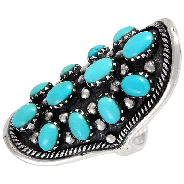 Turquoise Ring Sterling Silver R2414-C75