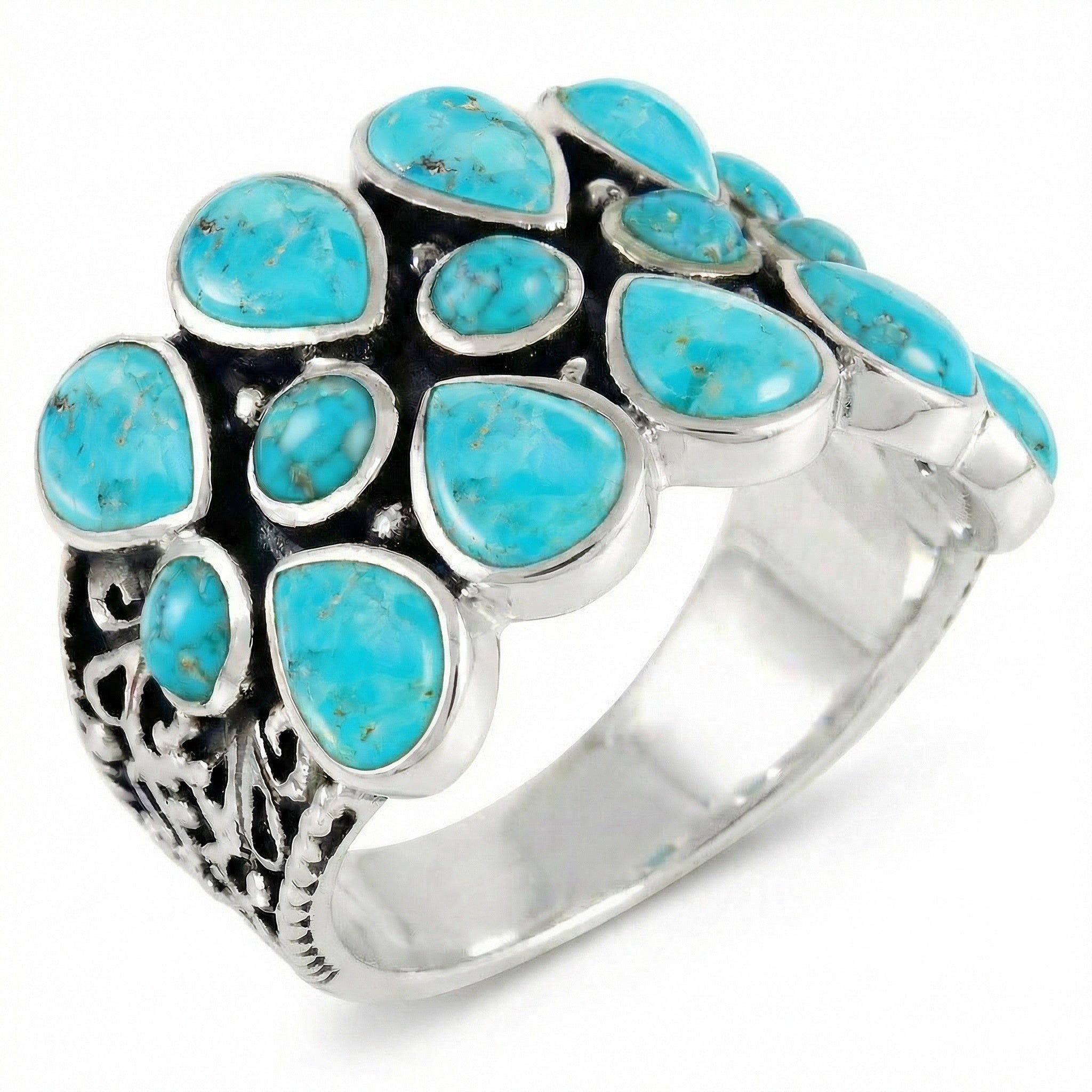 Turquoise Ring SilverBronzé R2415-SB-C75