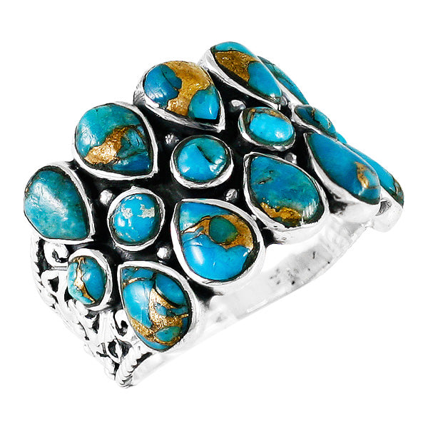 Matrix Turquoise Ring Sterling Silver R2415-C84