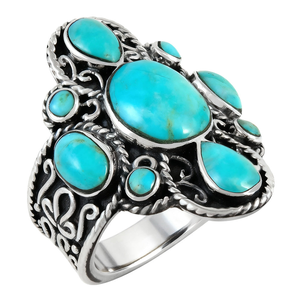 Turquoise Ring Sterling Silver R2416-C75