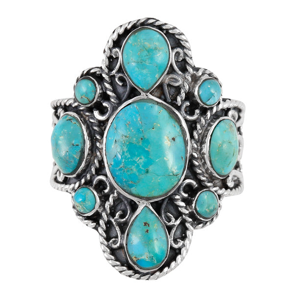 Turquoise Ring Sterling Silver R2416-C75