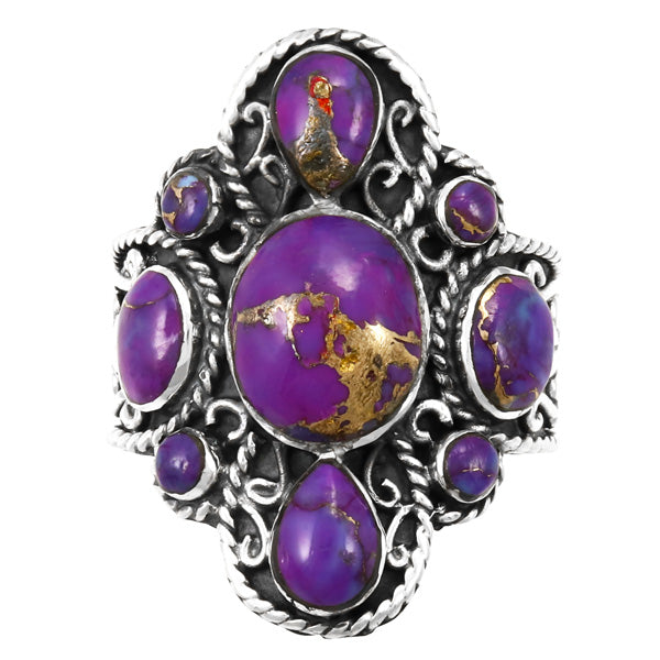 Purple Turquoise Ring Sterling Silver R2416-C77