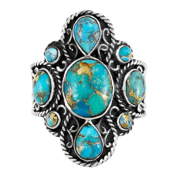 Matrix Turquoise Ring Sterling Silver R2416-C84