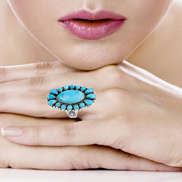 Turquoise Ring Sterling Silver R2418-C75