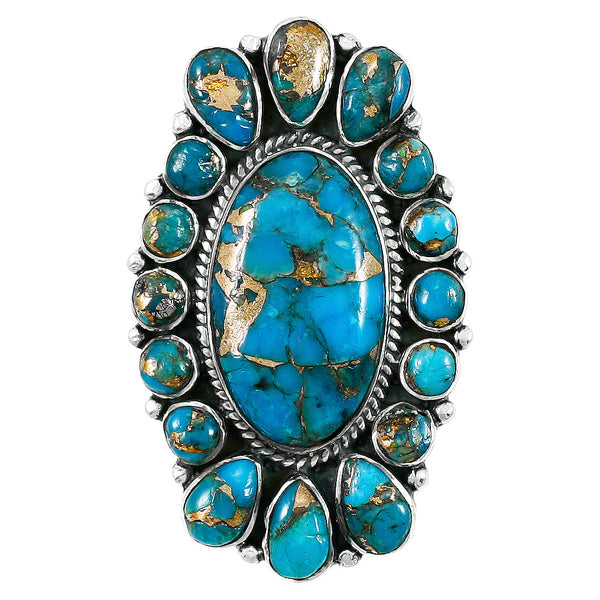 Matrix Turquoise Ring Sterling Silver R2418-C84