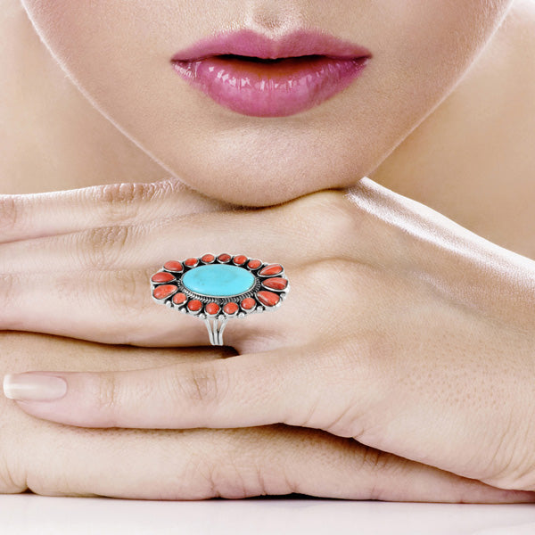 Multicolor Ring Sterling Silver R2418-C85