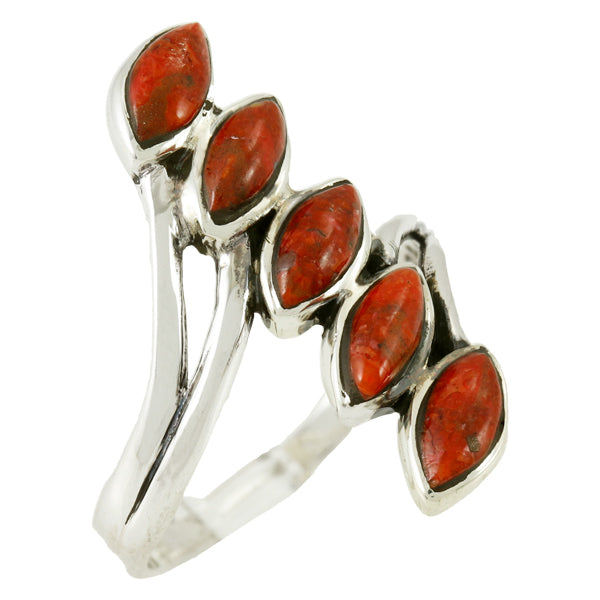 Coral Ring Sterling Silver R2420-C74