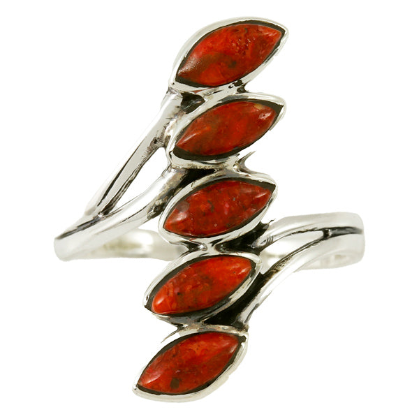 Coral Ring Sterling Silver R2420-C74