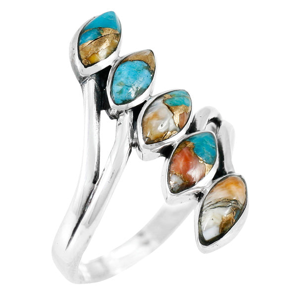 Spiny Turquoise Ring Sterling Silver R2420-C89