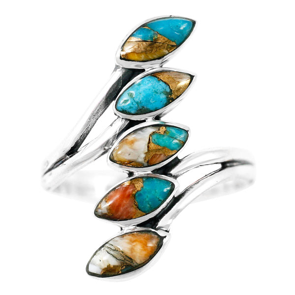 Spiny Turquoise Ring Sterling Silver R2420-C89