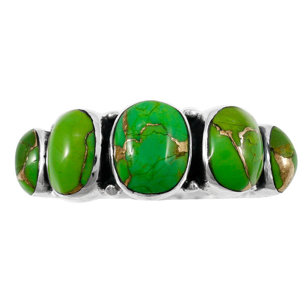 Green Turquoise Ring Sterling Silver R2421-C76