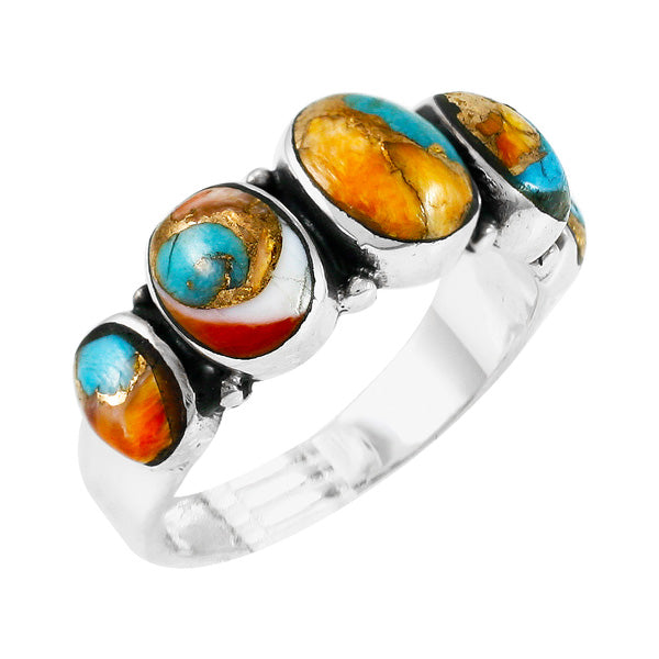 Spiny Turquoise Ring Sterling Silver R2421-C89