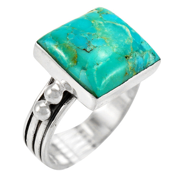 Turquoise Ring Sterling Silver R2425-C75