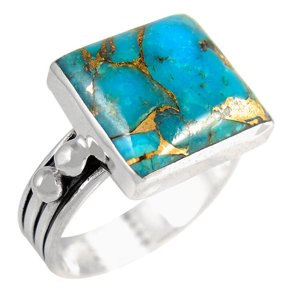 Matrix Turquoise Ring Sterling Silver R2425-C84