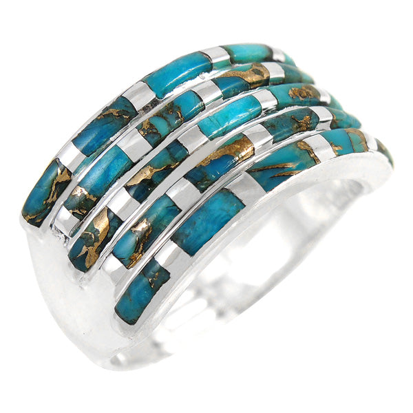 Matrix Turquoise Ring Sterling Silver R2426-C84
