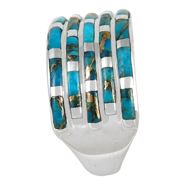 Matrix Turquoise Ring Sterling Silver R2426-C84