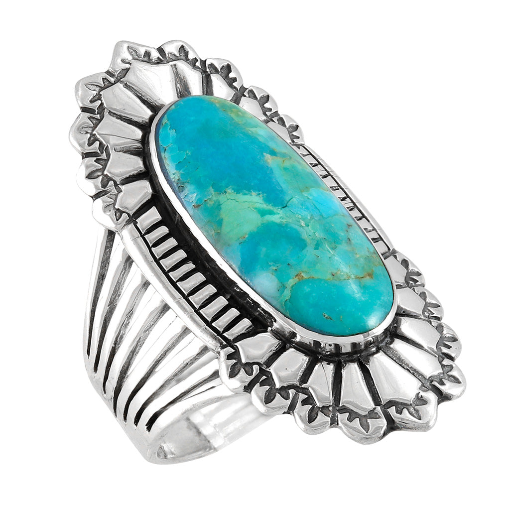 FINAL CLEARANCE - Turquoise Ring SilveryCopper™ R2427-SB-C75
