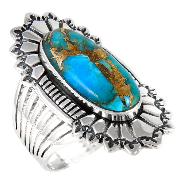 Matrix Turquoise Ring Sterling Silver R2427-C84