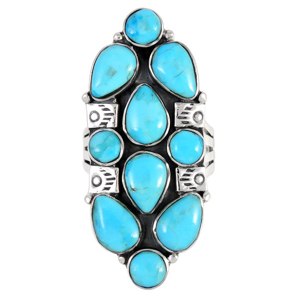 Turquoise Ring Sterling Silver R2428-C75