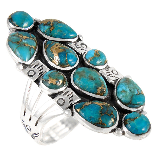 Matrix Turquoise Ring Sterling Silver R2428-C84