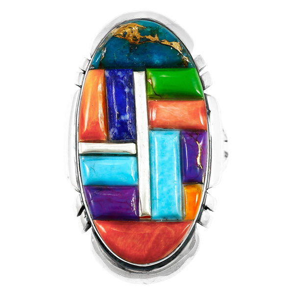 Multi-Gemstone Ring Sterling Silver R2429-C51