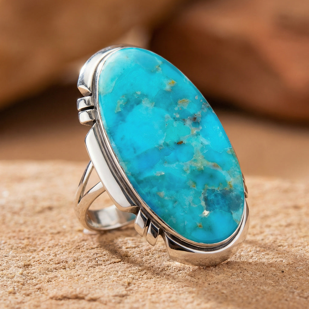 FINAL CLEARANCE - Turquoise Ring SilveryCopper™ R2429-SB-C75
